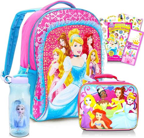 princess backpack with lunch bag